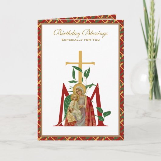 Religieuze verjaardagsviering Maagd Maria Jezus   Kaart (Voorkant)