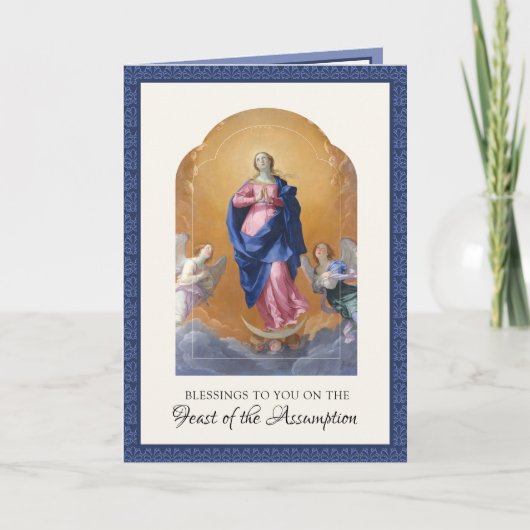 Religieuze veronderstelling Maagd Mary Prayer Rosa Kaart (Voorkant)