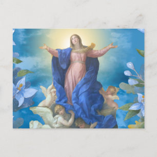 Religieuze veronderstelling van Mary Angels Blue F Briefkaart