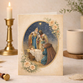 Religieuze verschijning Driekoningen gebed Jezus Feestdagen Kaart