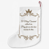 Religieuze verslaafde maagd Maria katholieke gebed Kleine Kerstsok (Achterkant)