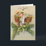 Religieuze vintage kerstkaart feestdagen kaart<br><div class="desc">kerstkaart</div>