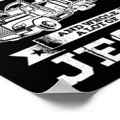 Religieuze vrachtwagenchauffeur rijdt op cafeïne-p poster (Hoek)