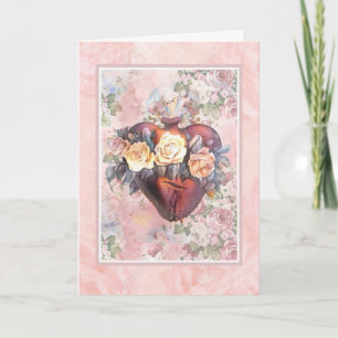 Religieuze vriendschap Gepesterd Maagd Mary Heart Kaart