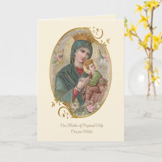 Religieuze vriendschap Gepesterde Mary Ca Kaart (Gele Bloem)