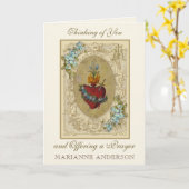 Religieuze vriendschap Maagd Maria Onbevlekt Hart Kaart (Gele Bloem)