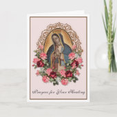 Religieuze Vrouwe van Guadalupe voor Healing Kaart (Voorkant)