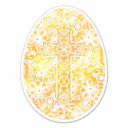 Religieuze Waterverf paaskruis Sticker (Voorkant)