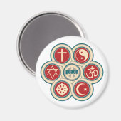 Religieuze wereldvrede magneet (Voorkant / Achterkant)