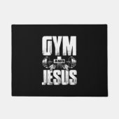 Religieuze werkuitdraaiing, gym & Jesus Lifting We Deurmat (Voorkant)