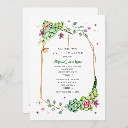 Religieuze woestijnbloemen kaart (Voorkant / Achterkant)