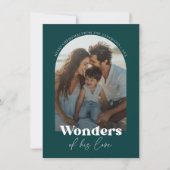 Religieuze wonderen van zijn liefde strand Kerstmi Feestdagenkaart (Voorkant)