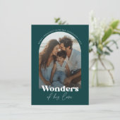 Religieuze wonderen van zijn liefde strand Kerstmi Feestdagenkaart (Staand voorkant)