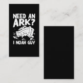 Religieuze woordspeling Christelijke Noah Ark Visitekaartje (Voorkant / Achterkant)