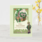 Religieuze zegen St. Patrick's Day Shamrocks Kaart (Gele Bloem)