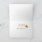 Religieuze zegeningen op Thanksgiving Zonnebloem Kaart (Binnen)
