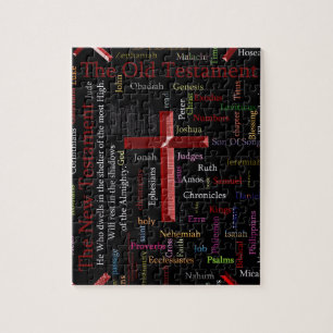 Religieuze zwarte woordwolk legpuzzel