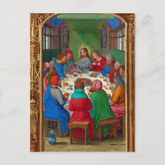 Religieuzen Christelijk het Laatste Avondmaal Jezu Feestdagenkaart (Voorkant)
