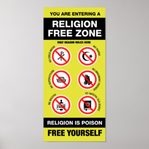 Religievrije zone poster