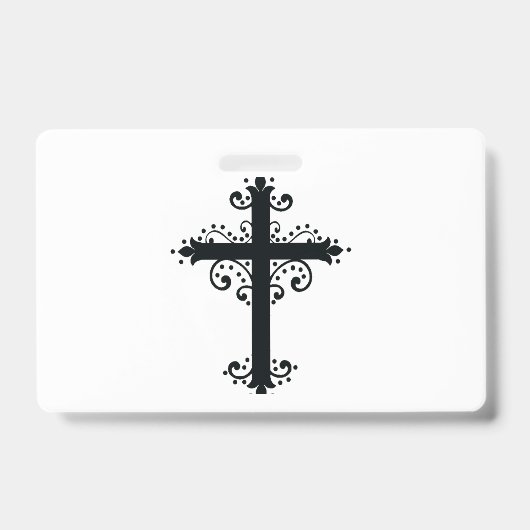 Religion Cross met een ornament Badge (Voorzijde)