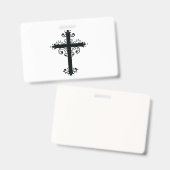 Religion Cross met een ornament Badge (Voor- en achterkant)