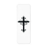 Religion Cross met een ornament Etiket (Voorkant)