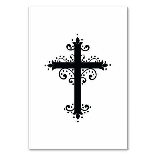 Religion Cross met een ornament Kaart (Voorkant)