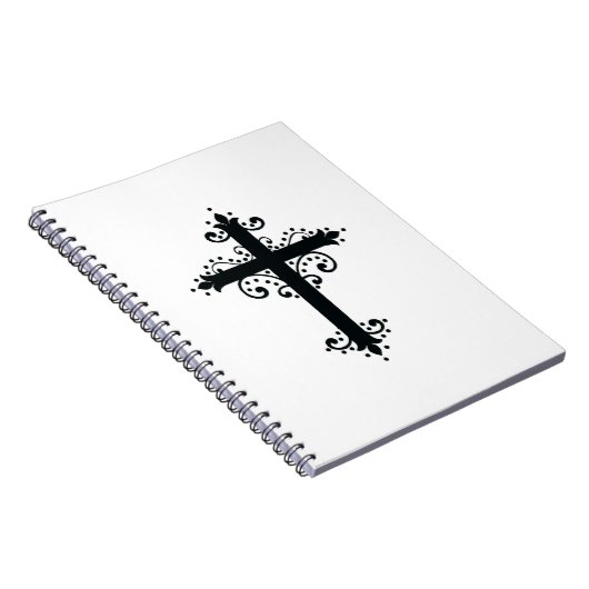 Religion Cross met een ornament Notitieboek (Rechterzijde)