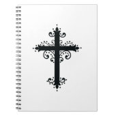 Religion Cross met een ornament Notitieboek (Voorkant)