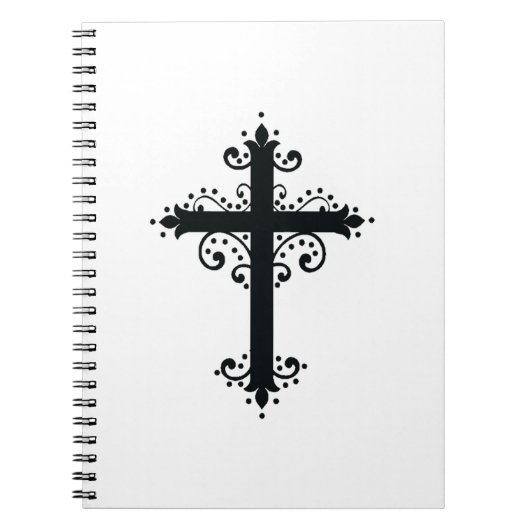 Religion Cross met een ornament Notitieboek (Voorkant)