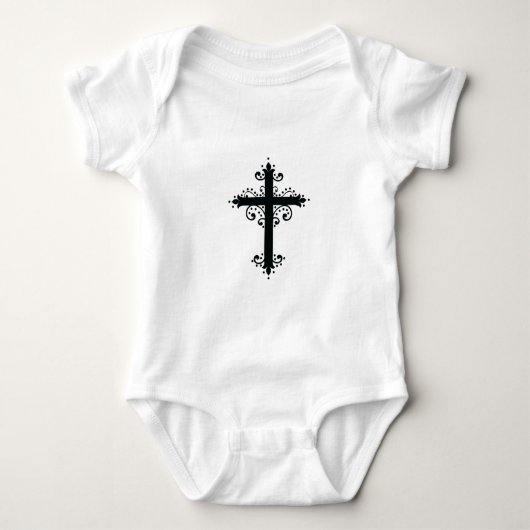 Religion Cross met een ornament Romper (Voorkant)