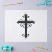 Religion Cross met een ornament Tissuepapier (Craft)