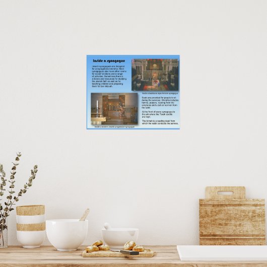 Religion, Judaism, inside a synagogue Poster (Keuken)