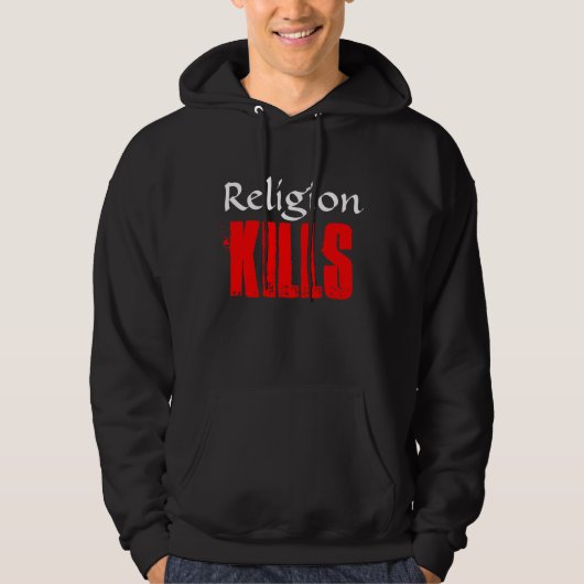 RELIGION KILLS BLACK HOODIE (Voorkant)