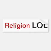 Religion LOL Bumpersticker (Voorkant)