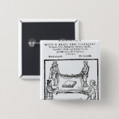 Religions Enemies, 1641 Vierkante Button 5,1 Cm (Voorkant /achterkant)