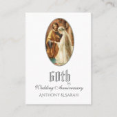 Religious 60th Wedding Jubileum Prayer Kaart Visitekaartje (Voorkant)