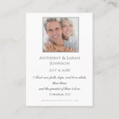 Religious 60th Wedding Jubileum Prayer Kaart Visitekaartje (Achterkant)