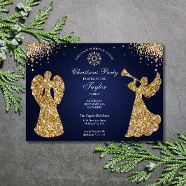 Religious Angel Christmas Family Dinner Party Kaart