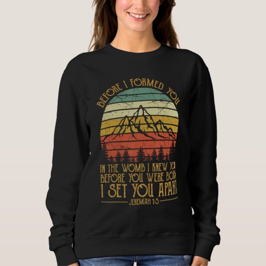 Religious Bible Verse Jeremiah 15 Pro Life Tshirt (Voorkant)