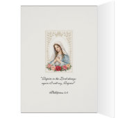 Religious Blessed Mary Floral Roses Scripture (Binnen (Links))