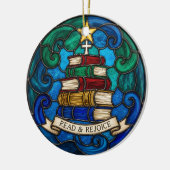 Religious Books Bible Cross  Keramisch Ornament (Links)