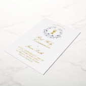 religious Catholic First Holy Communion Folie Uitnodiging (Gedraaid)
