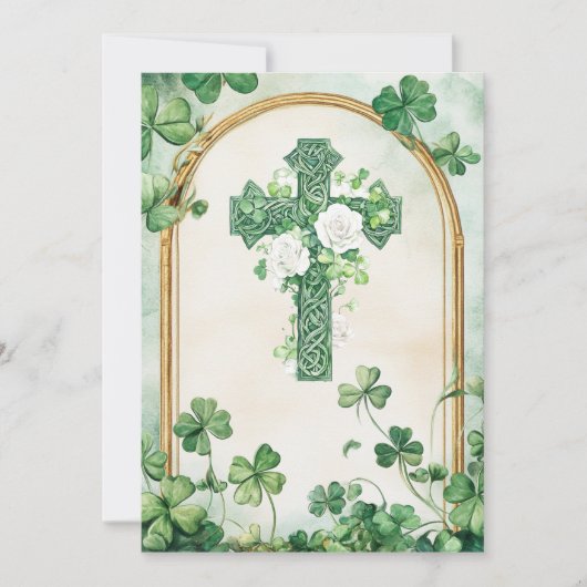 Religious Catholic Irish Celtic Cross Condolence  Bedankkaart (Voorkant)