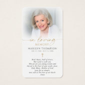 Religious Catholic Prayer Virgin Mary Cross Card Visitekaartje (Achterkant)