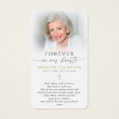 Religious Catholic Prayer Virgin Mary Cross Card Visitekaartje (Achterkant)