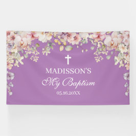 Religious Celebration Floral Orchids purp backdrop Spandoek