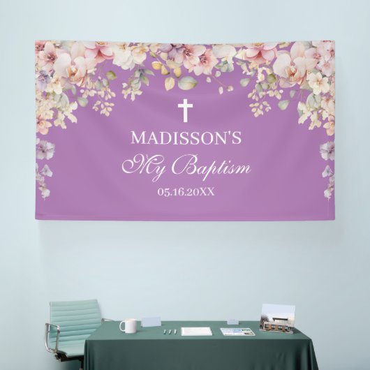 Religious Celebration Floral Orchids purp backdrop Spandoek (Beurs)
