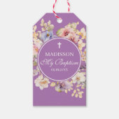 Religious Celebration Floral Orchids purple Cadeaulabel (Voorkant)