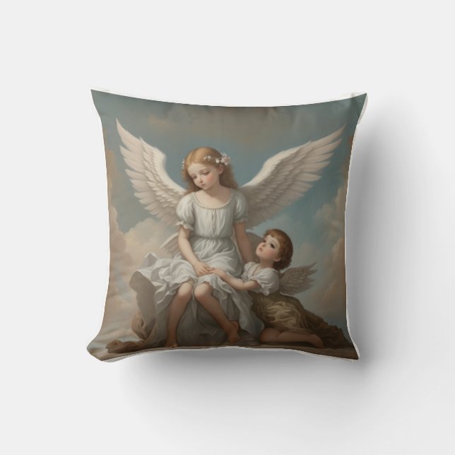 Religious Child Angels Pillow Kussen (Voorkant)